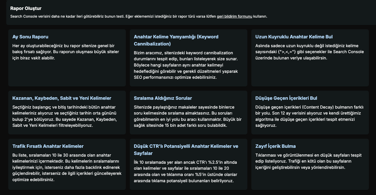 Semust SEO Aracı Raporları